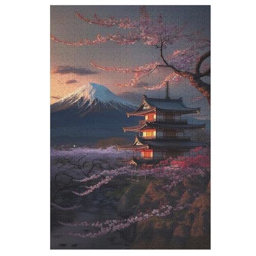 japanischer Stil Puzzles 1000 Teile Erwachsener Kniffel Spaß Für Die Ganze Familie - 1000 Puzzleteilige Motive, Holzpuzzle Kinder Erwachsene, Impossible Puzzle Schwer （78×53cm） von PAZZK