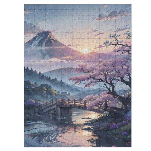 japanischer Stil Puzzles 500 Teile Erwachsener Kniffel Spaß Für Die Ganze Familie - 500 Puzzleteilige Motive, Holzpuzzle Kinder Erwachsene, Impossible Puzzle Schwer （55×41cm） von PAZZK