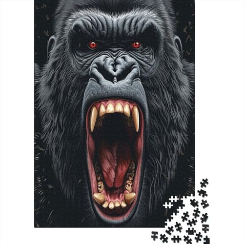 Gorilla Puzzlespiel 1000 Teile Erwachsene -Puzzle 1000 Stück Spiel Puzzles Für Erwachsene Kinder Puzzle Erwachsenen Puzzlespiel Puzzel 1000pcs (75x50cm) von PDERONFEX