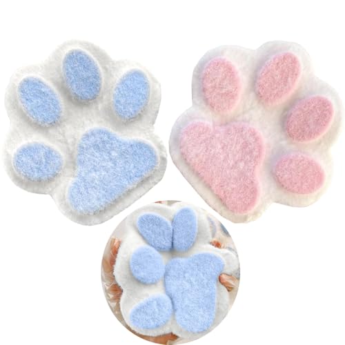 Squishy Spielzeug, Handgemachte Ultra weiche Katze Pfote Squishy Fidget Spielzeug Silikon Squeeze Spielzeug für Stress Relief Chick Silikon Squeeze Spielzeug für Stress Relief (2-Pack) von PDOOR