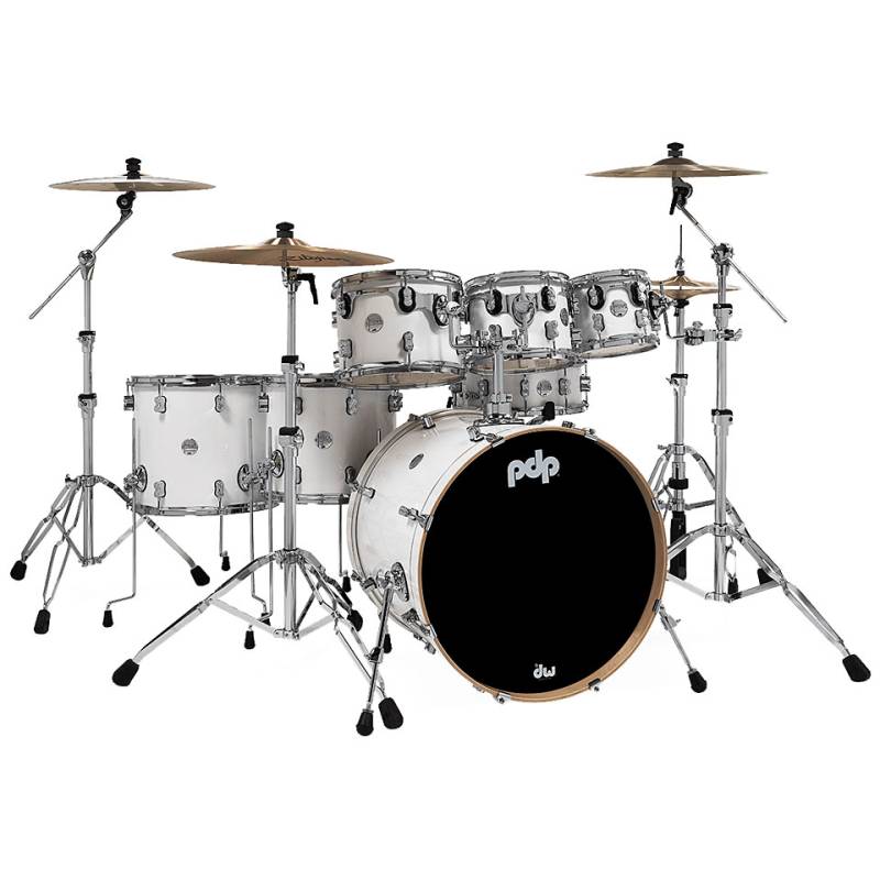 pdp Concept Maple CM7 Pearlescent White Shellset Schlagzeug von PDP