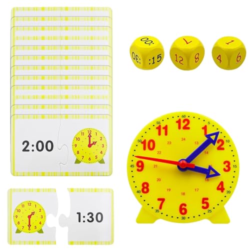 PDirat Lernuhr Kinder, Lernuhr, Uhr Lernen für Kinder ab 5, Grundschule Uhr Lernen Modell mit 12 Pädagogisches Spielzeug, Geschenke für Einschulung Junge Mädchen PDirat Lernuhr Kinder, Lernuhr, Uhr Lernen für Kinder ab 5, Grundschule Uhr Lernen Modell mit 12 Pädagogisches Spielzeug, Geschenke für Einschulung Junge Mädchen von PDirat