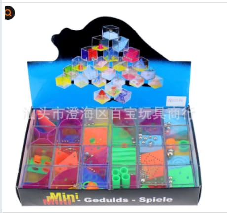 24 Stück Geduldsspiele Mini Denkspiel, 3D Geduldspiele Fuer Kinder, Mini Cube Brain Teaser Puzzle Box Set, Unterschiedliche Schwierigkeit Mini Denkspiel Spielzeug Für Kinder Erwachsene von PEAKTOP