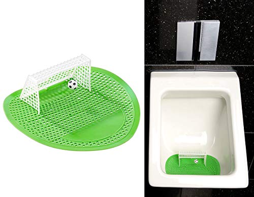 PEARL Pissoir Einlagen: Lustiges Fußball-Urinal-Sieb, 18,5 x 19,5 cm, universell passend (Fun Urinalsieb, Spassartikel Urinalsieb, Scherzartikel) von PEARL