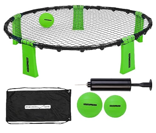 PEARL Sports Ballspiele: Outdoor-Roundnet-Spielset mit Spielnetz und 3 Bällen, Ø 92 cm (Roundnet-Spiele-Set, Strand-Zubehör, aufblasbar) PEARL Sports Ballspiele: Outdoor-Roundnet-Spielset mit Spielnetz und 3 Bällen, Ø 92 cm (Roundnet-Spiele-Set, Strand-Zubehör, aufblasbar) von PEARL