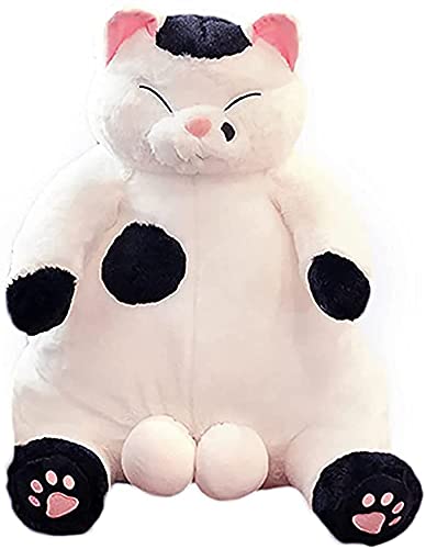 PEDEIECL Gefüllte Tierkissen, niedliche faule Katze Plüschtiere, gefüllte Plüschpuppen, Geschenke für Freunde (schwarz, 35 cm) von PEDEIECL