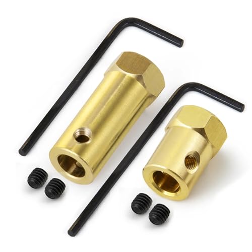 PEGGYLIN 12mm Sechskant Messing Erweiterte Sechskantwellenkupplung Motorübertragungsstecker Passend for 1/10 RC Automodell Räder Teile(18mm 3mm) von PEGGYLIN