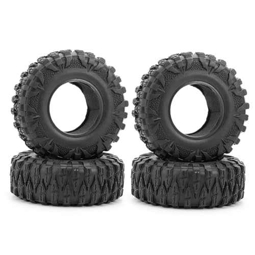 PEGGYLIN 2,2 Zoll Metall Beadlock Felgen Naben 120mm Gummireifen Passend for Axial SCX10 Wraith TRX-4 1/10 RC Crawler Modell Autoteile(4Pcs Tires) von PEGGYLIN