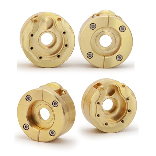 PEGGYLIN 2/4 Stücke Messing Gegengewicht Heavy Duty Interne Felgen Hub Gewicht Fit for 1/10 TRX4 TRX6 RC Crawler Auto(2Pair) von PEGGYLIN