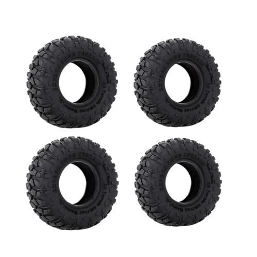 PEGGYLIN 4 STÜCKE 49 * 17mm Gummi Extreme Schlamm Gelände 1,0 "Rad Reifen Fit for 1/24 RC Crawler Auto Axial SCX24 AX90081 AXI00001 von PEGGYLIN