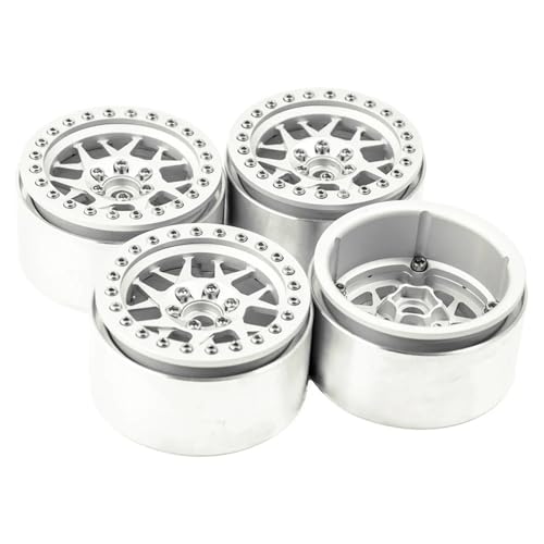 PEGGYLIN 4 Stück Metall 1,9 Zoll/2,2 Zoll Beadlock-Felgen 25/35 mm passend for Axial SCX10 Wraith TRX-4 D90 1/10 RC Crawler Auto Upgrade Teile(2.2inch 35mm-03) von PEGGYLIN