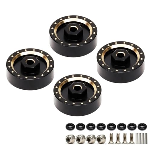 PEGGYLIN 4 Stücke Messing Erweiterte Radnaben Gegengewicht 7MM Hex Fit for RC Auto 1/24 Axial SCX24 AXI00002 AXI00001 AXI00004 AXI90081 AXI00005 von PEGGYLIN