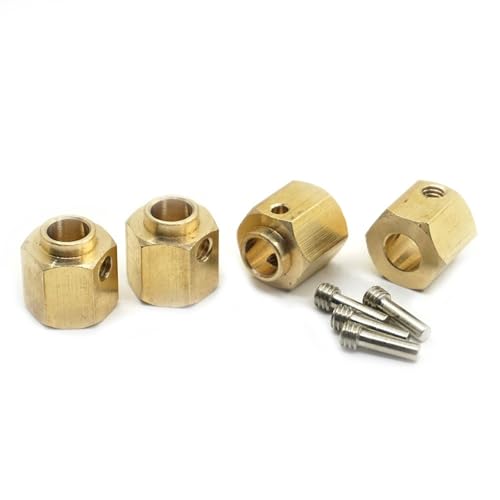 PEGGYLIN 4 stücke 5/8/9/10/11/12/15mm Heavy Duty Messing 12mm Rad Hex Hubs Erweiterte Adapter Fit for TRX-4 TRX-6 1/10 RC Auto Modell Teile(11mm) von PEGGYLIN