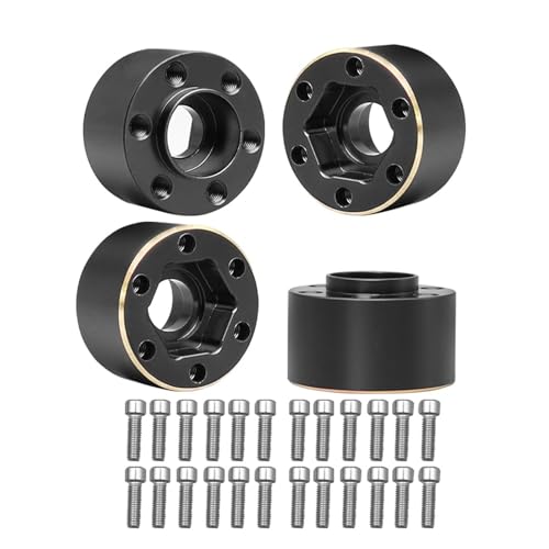 PEGGYLIN 4 stücke Messing Rad Hex Hub Verbreitern Adapter Fit for 1/10 RC Crawler Auto 1,9 2,2 Zoll 12MM Räder Felge axial SCX10 TRX4 TRX6 Gegengewicht(4pcs 12MM) von PEGGYLIN