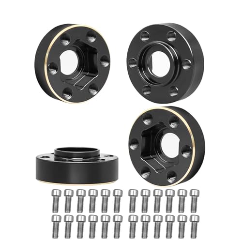 PEGGYLIN 4 stücke Messing Rad Hex Hub Verbreitern Adapter Fit for 1/10 RC Crawler Auto 1,9 2,2 Zoll 12MM Räder Felge axial SCX10 TRX4 TRX6 Gegengewicht(4pcs 6MM) von PEGGYLIN