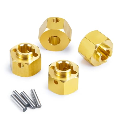 PEGGYLIN 5/6/8/9/10/12mm Messing Radnabe Hex Extended Adapter Fit for Axial SCX10 III AXI03007 AXI03004 Capra 1/10 RC Crawler Auto(10mm) von PEGGYLIN