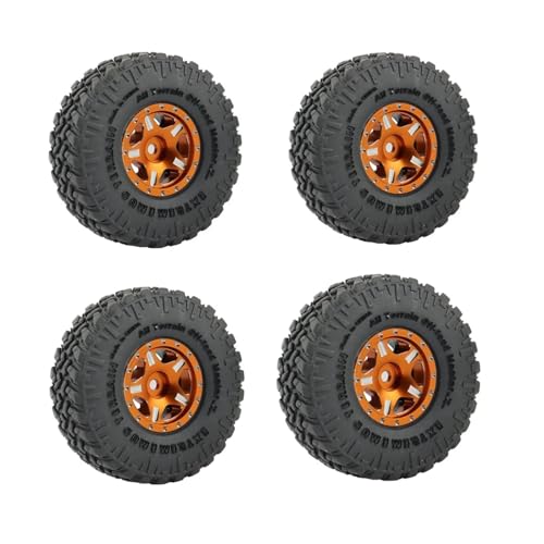 PEGGYLIN 52 * 18mm 1,0 "Beadlock Felgen Reifen Set Fit for 1/24 RC Crawler Axial SCX24 Fit for Deadbolt Fit for Gladiator Fit for Xiaomi Fit for JIMNY(4PCS 1.0 Wheels) von PEGGYLIN