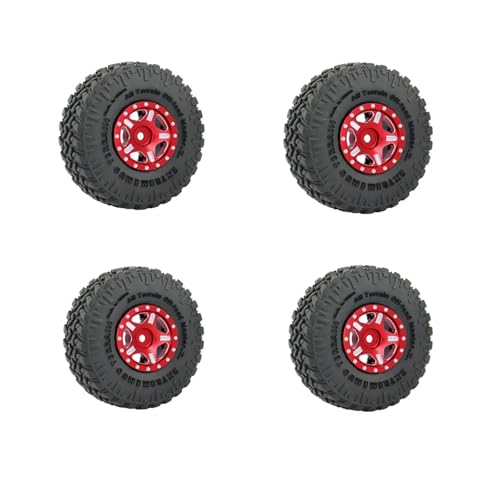 PEGGYLIN 52 * 18mm 1,0 "Beadlock Felgen Reifen Set Fit for 1/24 RC Crawler Axial SCX24 Fit for Deadbolt Fit for Gladiator Fit for Xiaomi Fit for JIMNY(4PCS 1.0 Wheels-01) von PEGGYLIN