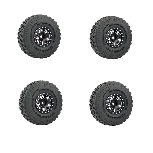 PEGGYLIN 52 * 18mm 1,0 "Beadlock Felgen Reifen Set Fit for 1/24 RC Crawler Axial SCX24 Fit for Deadbolt Fit for Gladiator Fit for Xiaomi Fit for JIMNY(4PCS 1.0 Wheels-02) von PEGGYLIN