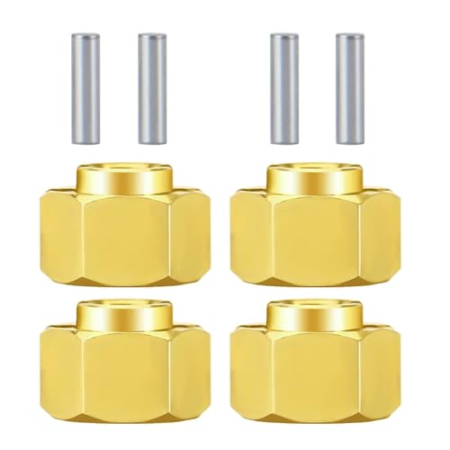 PEGGYLIN 7mm Messing Rad Hex Hub Extender Adapter 4/5/6/7mm Fit for TRX-4M Bronco Defender 1/18 RC Crawler Auto Modell Teile(4mm) von PEGGYLIN