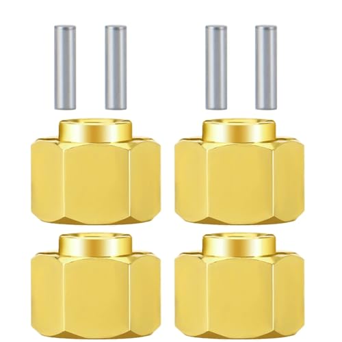 PEGGYLIN 7mm Messing Rad Hex Hub Extender Adapter 4/5/6/7mm Fit for TRX-4M Bronco Defender 1/18 RC Crawler Auto Modell Teile(5mm) von PEGGYLIN