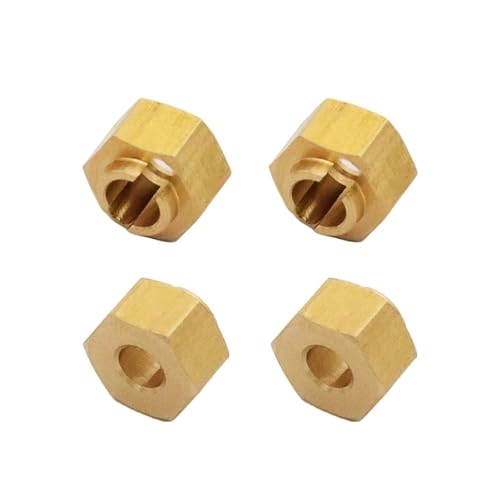 PEGGYLIN 7mm Messing Rad Hex Hub Extender Adapter 4/5/6mm Fit for TRX4M Bronco Defender 1/18 RC Crawler Auto Modell Teile(4MM) von PEGGYLIN