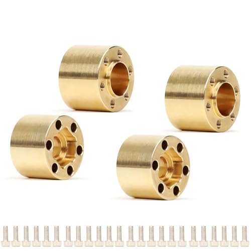 PEGGYLIN Messing 1.9 "2.2" Felge Hex 12MM Erweiterte Adapter 6/9/12/15/18/22mm Dicke Fit for RC Auto Teile 1/10 Crawler TRAXXAS TRX4 AXIAL(15mm 4Pc) von PEGGYLIN