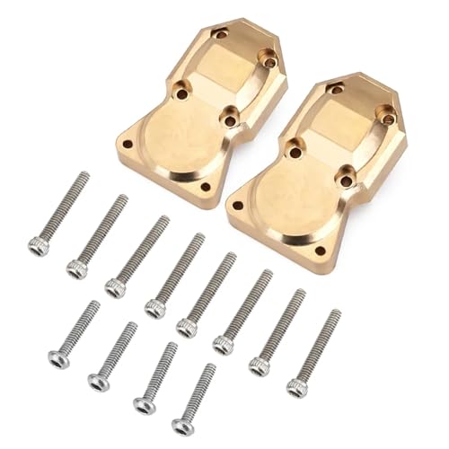 PEGGYLIN Messing-Differentialabdeckung vorne hinten, robuste Differentialachsabdeckung, passend for Axial SCX24 90081 1/24 RC Crawler Autoteile(1 Pair) von PEGGYLIN