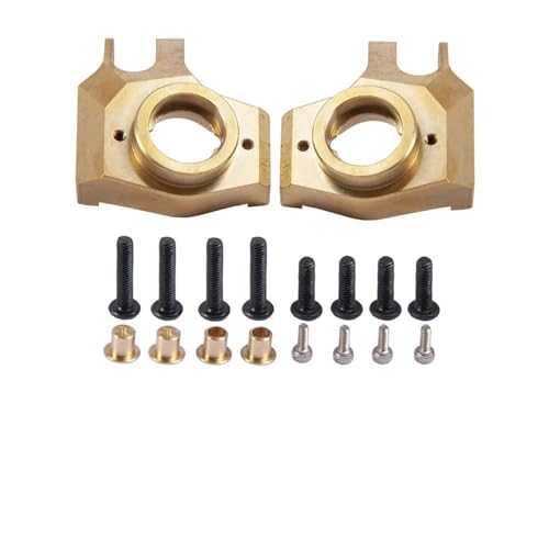 PEGGYLIN Messing Front Achsschenkel Träger Differential Abdeckung Gegengewicht Fit for Axial SCX10 II 90046 90047 1/10 RC Auto Teile(Steering Knuckles) von PEGGYLIN