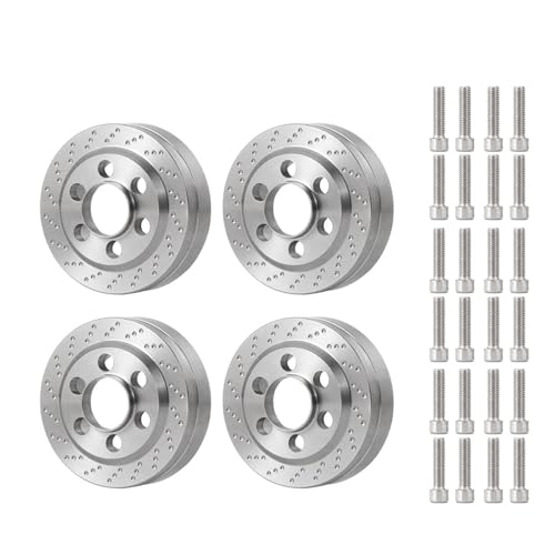 PEGGYLIN Metall-Gegengewicht passend for 1,9/2,2 Zoll Radnabenfelge 1/10 Axial SCX10 90046 Wraith 90048 RR10 TRX4 TRX6 D90 RC Crawler Car(1.9inch 4pcs) von PEGGYLIN