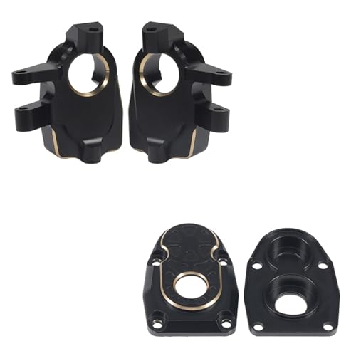 PEGGYLIN Schwarze Messinggewichte, Achsschenkel, Portalabdeckungssatz, passend for Axial Capra SCX10 III AR45P, passend for SuperShafty CP44, passend for Vanquish F9, Achsgehäuse(A) von PEGGYLIN