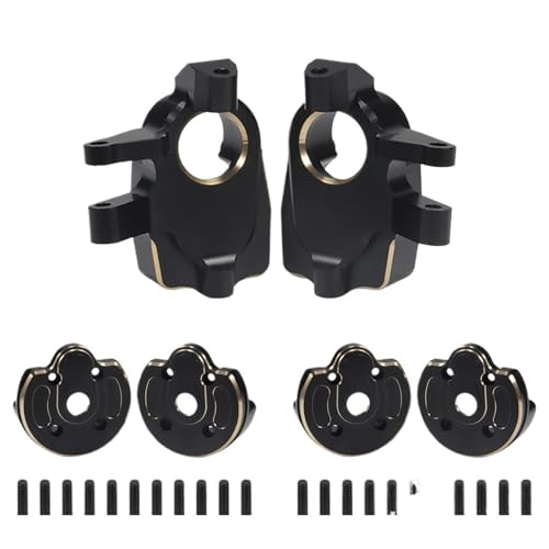 PEGGYLIN Schwarzes Messing-Achsschenkel-Portalabdeckungsset, passend for Axial Capra SCX10 III AR45P, passend for SuperShafty CP44, passend for Vanquish F9, Gegengewichte(C) von PEGGYLIN