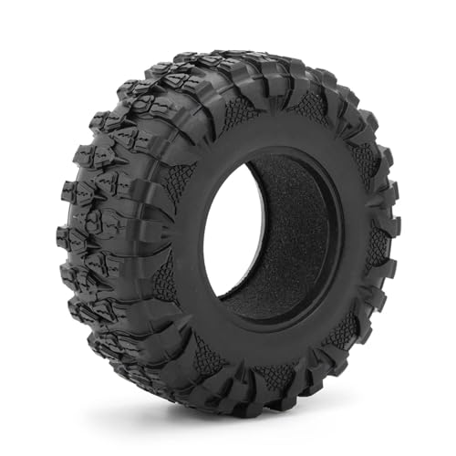 PEGGYLIN Silbernes 2,2-Zoll-Beadlock-Felgennaben aus Metall mit 120 mm Außendurchmesser, Gummireifen, passend for Axial Wraith TRX-4 1/10 RC-Modellautoteil(1Pcs Tires) von PEGGYLIN