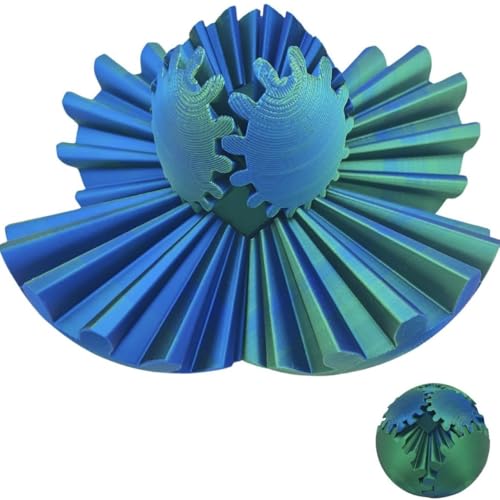 Gear Ball 3D gedruckte Gear Ball Spin Ball Fidget Spielzeug, 3D gedruckte Gear Ball Fidget Spielzeug, Gear Ball Fidget Spielzeug, Gear Ball für Stress und Angst Entspannung (A) von PEKJDS