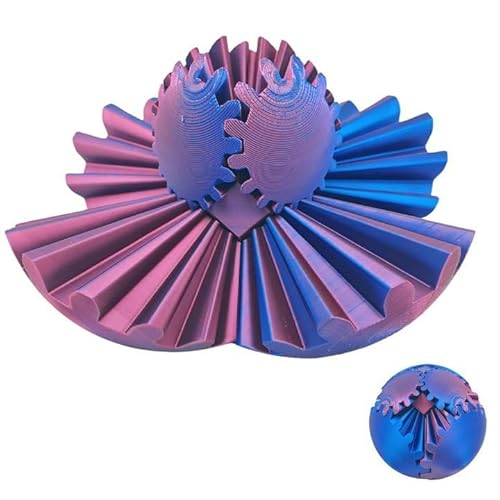 Gear Ball 3D gedruckte Gear Ball Spin Ball Fidget Spielzeug, 3D gedruckte Gear Ball Fidget Spielzeug, Gear Ball Fidget Spielzeug, Gear Ball für Stress und Angst Entspannung (B) von PEKJDS