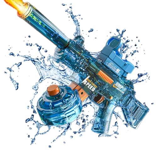 Super Water Gun Long Range, 2024 Neue Water Guns Leistungsstarke ultimative Battle Blaster Langstrecke, kühl und realistisch, manuelle und automatische Modi (Blue) von PEKJDS