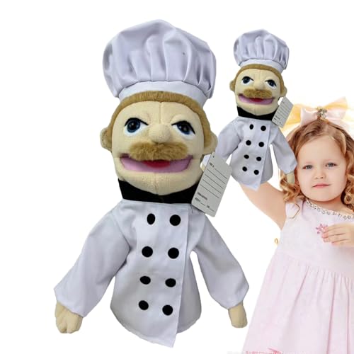 Jeffy Puppet Plüschtier, Jeffy Puppet Plüschtierpuppe, Karriere-Handpuppe, lustiges Puppenspielzeug mit funktionierendem Mund, Arzt Feuerwehrmann Koch weiche Lernpuppe, interaktives Lernspielzeug von PEKMAR