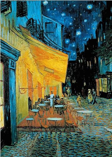 1000 Stück Caféterrasse Bei Nacht Von Van Gogh Berühmtes Ölgemälde Puzzle Für Erwachsene Spiele Familienunterhaltungsspielzeug von PEKNUX