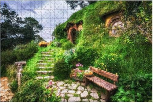 1000 Stück Hobbit-Garten In Hobbingen Holzpuzzle DIY Kinder Lernpuzzle Dekompressionsgeschenk Für Erwachsene Kreative Spiele Spielzeug Puzzles von PEKNUX