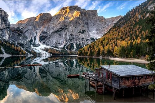 1000 Stück Naturlandschaft Holzpuzzle Seelandschaft Puzzlespielzeug Für Erwachsene Interaktives Denkspiel Für Den Familienspieleabend von PEKNUX