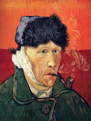 1000 Stück Ölgemälde „Selbstporträt Mit Verbundenem Ohr Und Pfeife“ Vincent William Van Goghs Puzzle Für Erwachsene Wandkunst Dekoration Puzzles-Box von PEKNUX