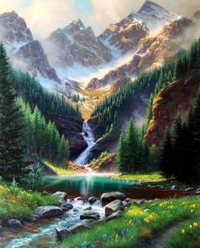 1000 Stück Puzzle Für Erwachsene Berge Wasserfall Schöne Landschaft Puzzle Heimdekoration Lernspiele Großes Puzzle Spiel Spielzeug Geschenk von PEKNUX