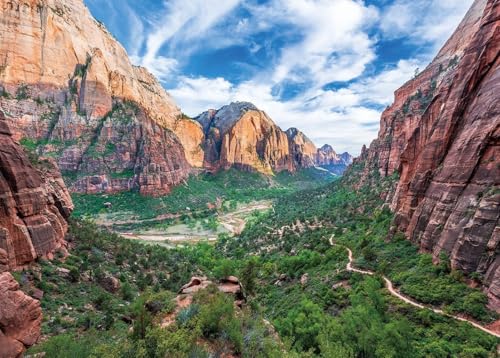 1000 Stück Puzzle Für Erwachsene Familienspiel „Zion-Nationalpark“ Stabiles Dickes Präzises Steckpuzzle Alter 14+ von PEKNUX