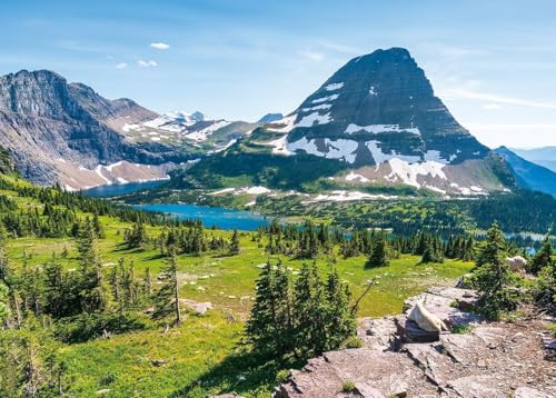 1000 Stück Puzzle Für Erwachsene Glacier-Nationalpark-Puzzle Dick Stabil Präzises Ineinandergreifen Ab 14 Jahren Familienspiel von PEKNUX