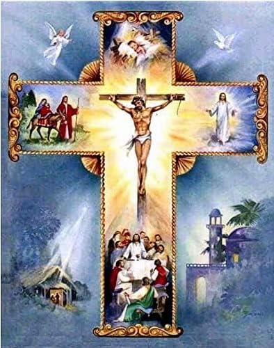 1000 Stück Puzzle Für Erwachsene Kreuz Jesus Religion Porträt Puzzles Heimdekoration Lernspiele Großes Puzzle Spiel Spielzeug Geschenk von PEKNUX