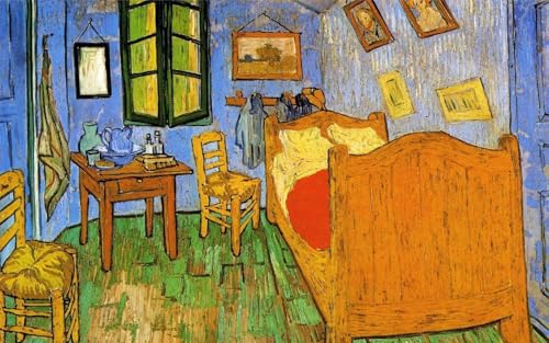 1000 Stück Puzzle Van Gogh Vincents Schlafzimmer In Arles Berühmte Gemäldeserie Hochwertige Puzzles Für Erwachsene Und Jugendliche Unterhaltungsspielzeug Aus Holz von PEKNUX