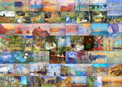 1000 Stück Puzzles Claude Monet-Sammlung Puzzles Für Erwachsene Monet-Galerie Puzzles Für Erwachsene Berühmte Gemälde Puzzles Kunstwerk-Puzzles Für Erwachsene von PEKNUX