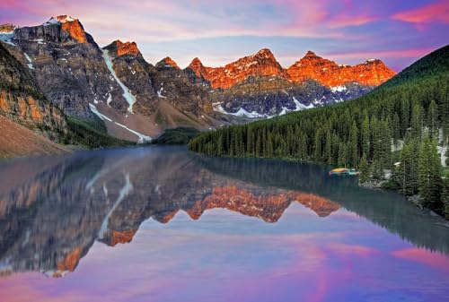 1000 Stück Puzzles Für Erwachsene Moraine Lake Jigsaw Puzzle Lake Reflection Puzzle Interaktives Geschenk Denksportaufgabe Unmögliches Puzzle Für Erwachsene Heimzimmerdekoration von PEKNUX