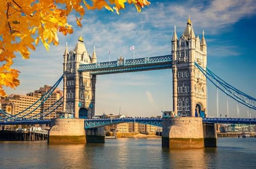 1000 Teile Erwachsenenpuzzle DIY-Puzzlespielzeug Herbst-Tower-Bridge-Puzzle Für Erwachsene von PEKNUX