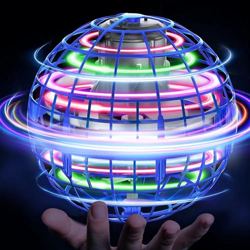 Fliegender Ball, Hover Flying Ball Fliegensphere Magic Schwebender Afara Fly Orb Flugball, Hoverball Spinner Mini Drohne Dekompressionsflugzeug für Kinder, Geschenke Für Jungen Mädchen Indoor Outdoor von PEKOIU